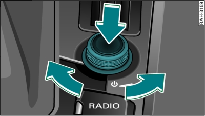 Augmentation/réduction du volume sonore de la source audio/vidéo ou coupure du son